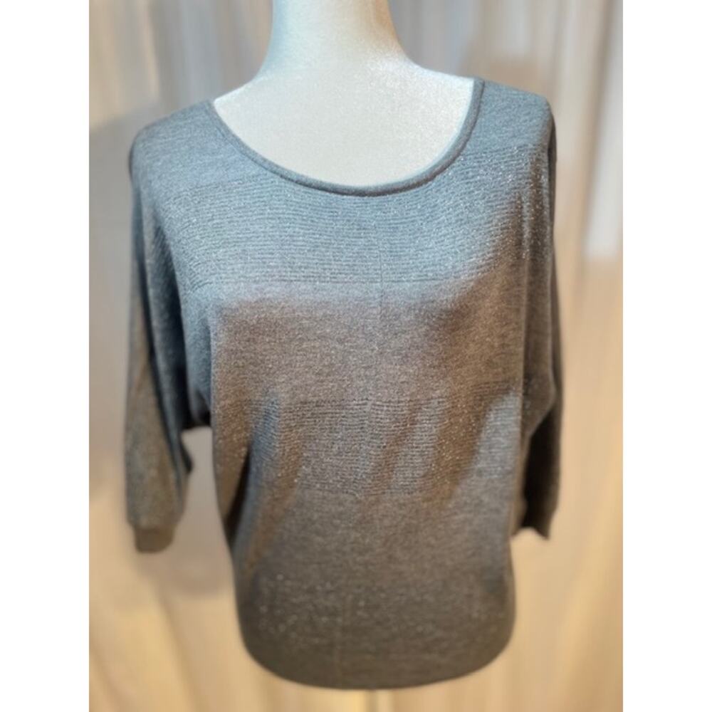 Express Size Small Pullover Knt Top 3/4‎ Sleeves Gray